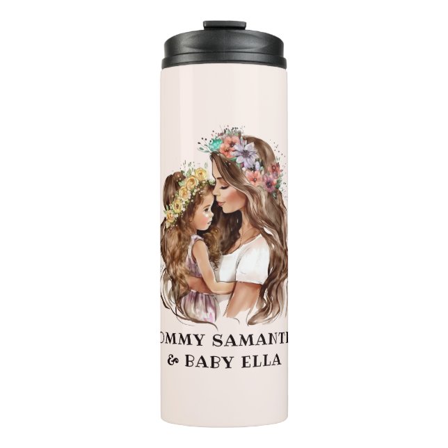 Watercolor Mum and Daughter (2) Thermal Tumbler (Front)