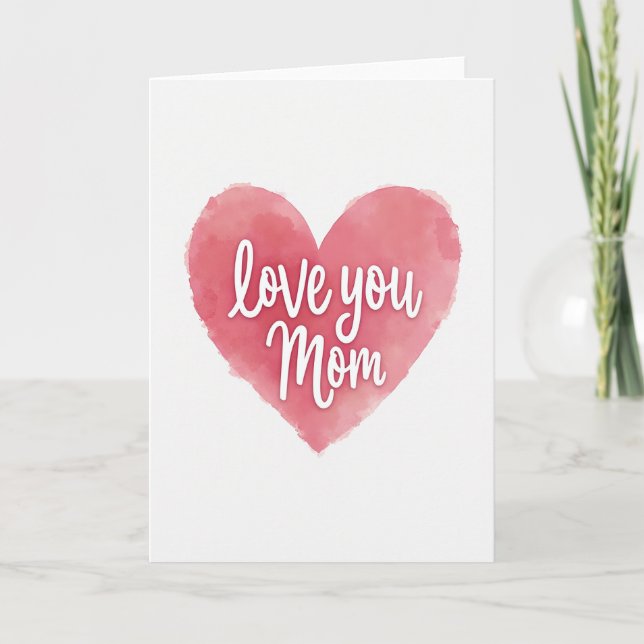 Watercolor Mum Love Card (Front)