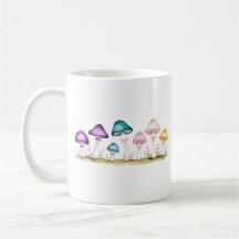 Watercolor mushroom illustration Mug