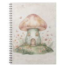 Watercolor Mushroom Spiral Notebook – Whimsical 