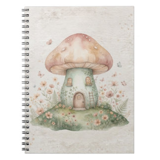 Watercolor Mushroom Spiral Notebook – Whimsical 