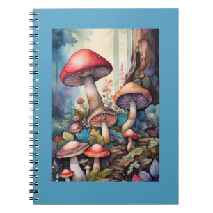 Watercolor Mushrooms  Notebook