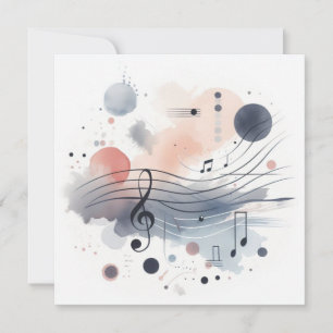 Watercolor Music Holiday Card