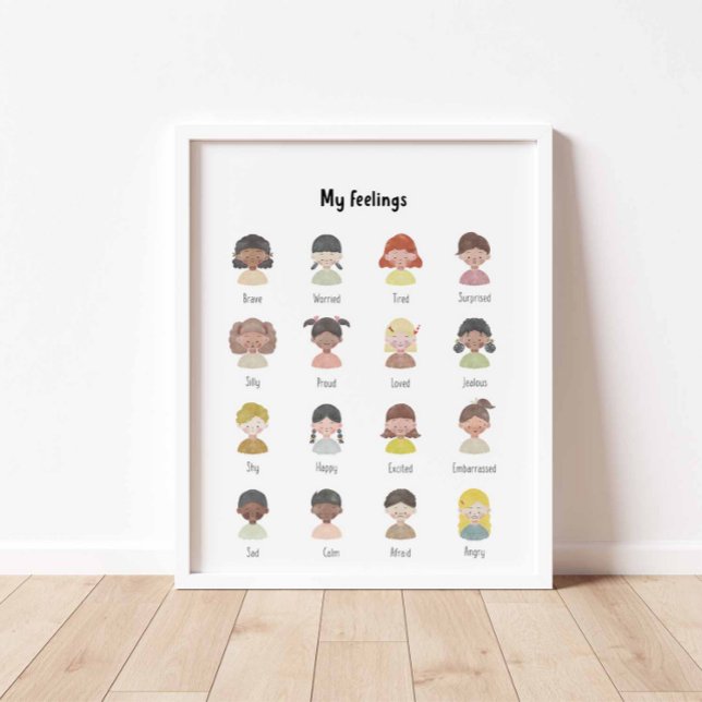 Watercolor My Feeling Chart Poster (Creator Uploaded)