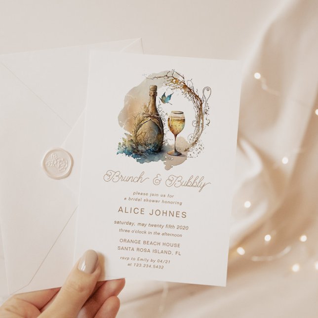 Watercolor Mystical Elegant Bridal Brunch Invitation (Creator Uploaded)