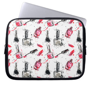 Watercolor Nail Polish Pattern Laptop Sleeve