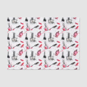 Watercolor Nail Polish Pattern Tissue Paper