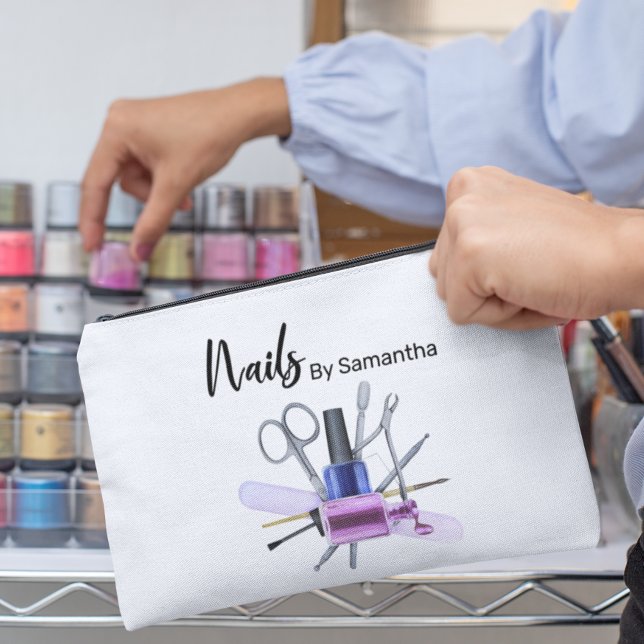 Watercolor Nail Salon Manicure Nail Polish Accessory Pouch (Creator Uploaded)