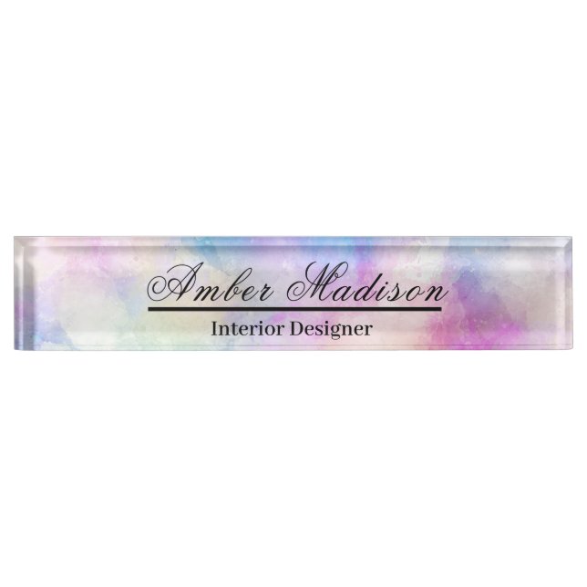 Watercolor Nameplate (Front)