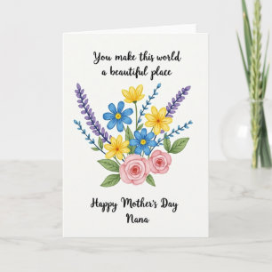 Watercolor Nanas Day Card