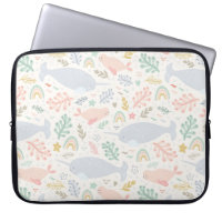 Watercolor Narwhal & Seal Pattern