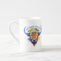 Watercolor Native American Bison Indian Headdress