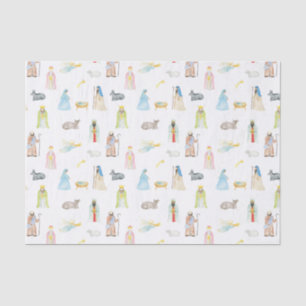Watercolor Nativity Christmas Tissue Paper