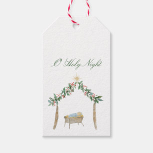 Watercolor Nativity Gift Tag
