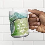 Watercolor Nature Let's The Next Adventure Begin Two-Tone Coffee Mug<br><div class="desc">Watercolor Nature Let's The Next Adventure Begin</div>