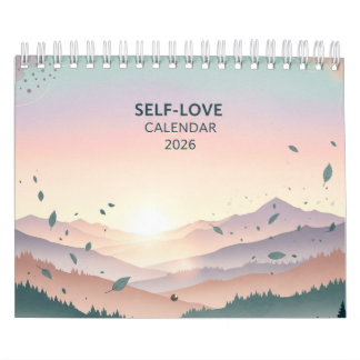 Watercolor Nature Self-Love Quotes Calendar 2026