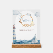 Watercolor Nautical Birthday Party