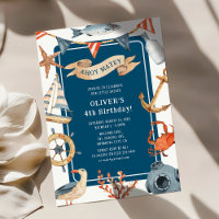 Watercolor Nautical Kids Birthday Party