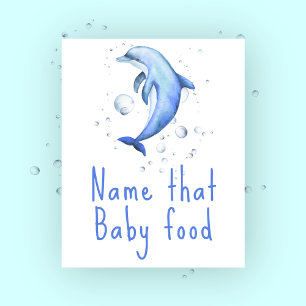 Watercolor nautical - Name that baby food Poster