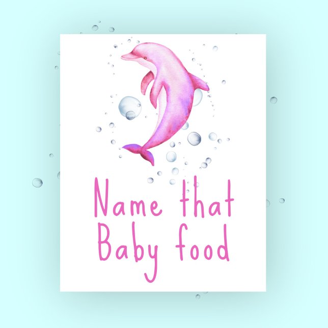 Watercolor nautical - Name that baby food Poster (Creator Uploaded)