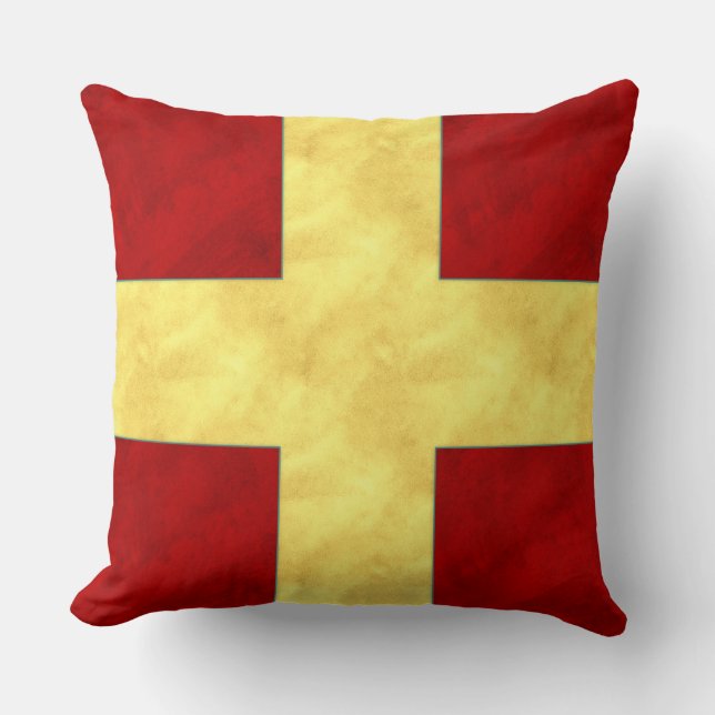Watercolor #Nautical Signal Maritime Flag | NB API Cushion (Front)