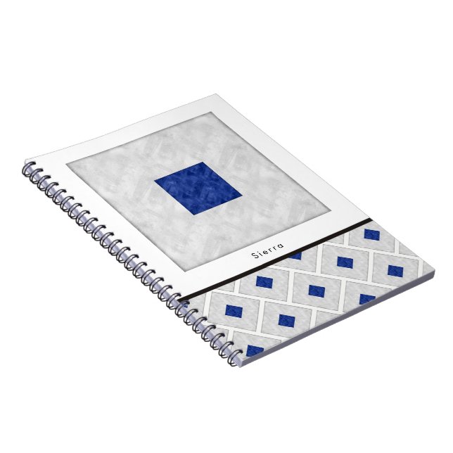 Watercolor Nautical Signal Maritime Flag Spiral Notebook (Right Side)
