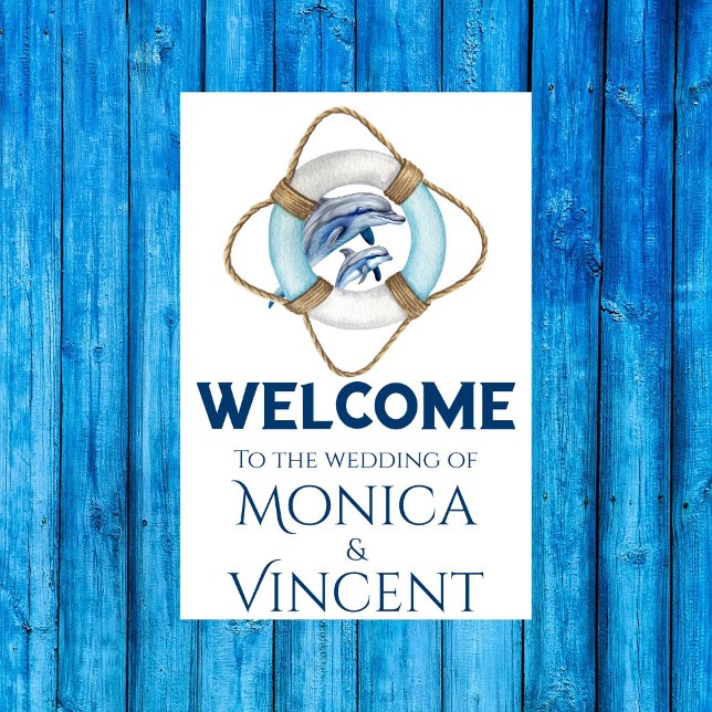 Watercolor Nautical Welcome Wedding Poster (Creator Uploaded)