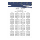 Watercolor Navy and Gold Wedding Seating Chart