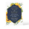Watercolor Navy Blue Sunflower Rustic Wedding