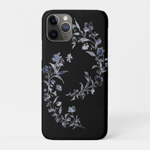 Watercolor navy indigo floral chic Case-Mate iPhone case