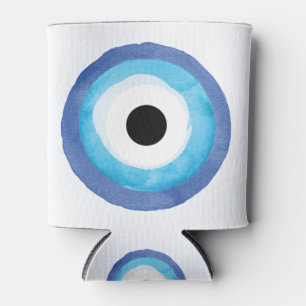 Watercolor Nazar Boncugu Evil Eye Can Cooler