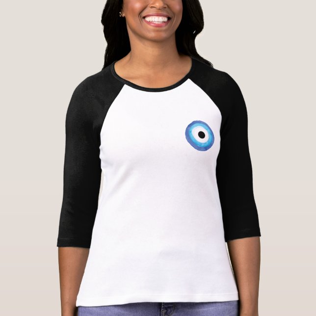 Watercolor Nazar Boncugu Evil Eye T-Shirt (Front)