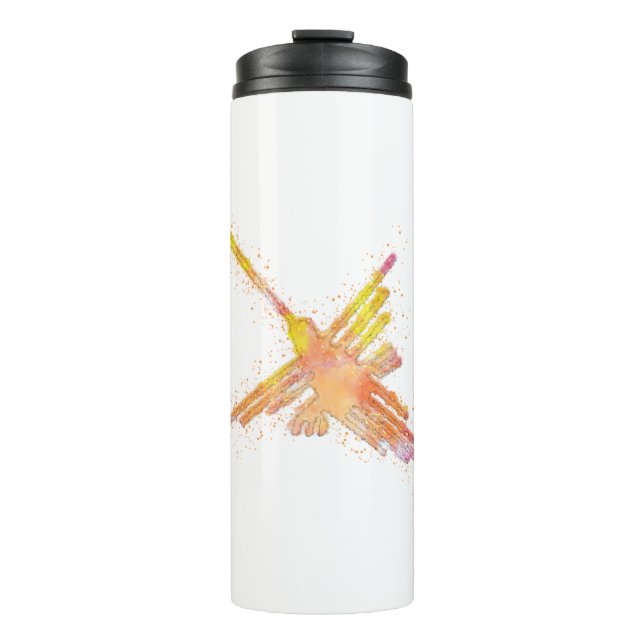 Watercolor Nazca Hummingbird Thermal Tumbler (Front)