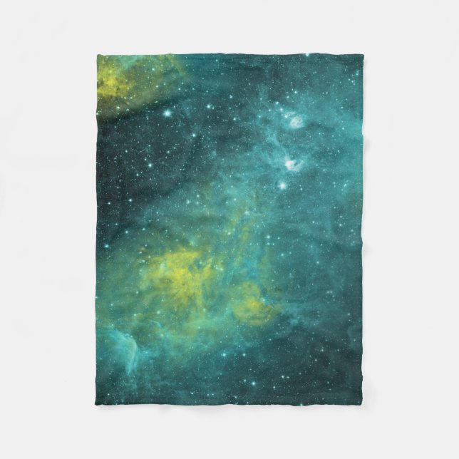 Watercolor Nebula Fleece Blanket (Front)