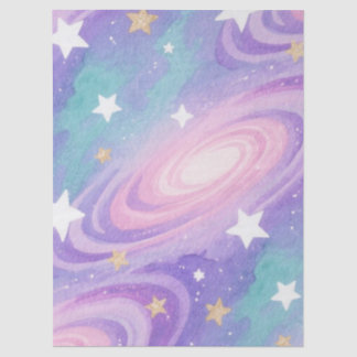 Watercolor Nebula Swirls Pattern design Tissue Paper