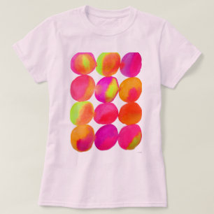 Watercolor neon spots pop art T-Shirt