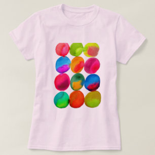 Watercolor neon spots pop art T-Shirt