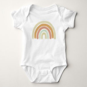Watercolor Neutral Rainbow Baby Bodysuit