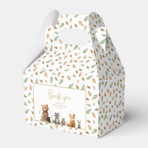 watercolor neutral Woodland Animal baby shower Favour Box