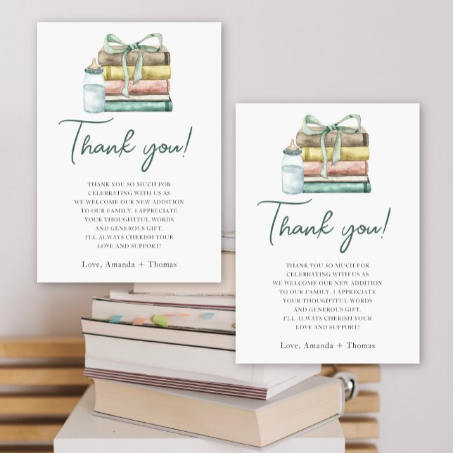 Watercolor New Chapter Baby Shower Thank you (Creator Uploaded)