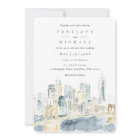 Watercolor New York City USA Destination Wedding
