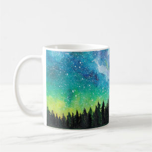 Watercolor night landscape Milky Way Coffee Mug