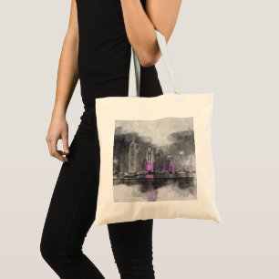 Watercolor night Qatar Tote Bag