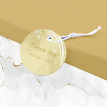Watercolor Noelle Gold Favour Tags