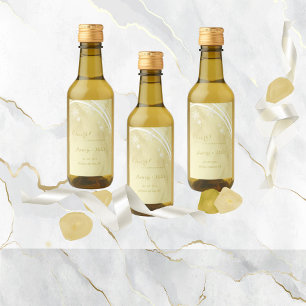 Watercolor Noelle Gold Mini  Wine Label