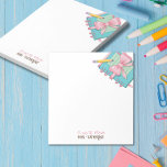 Watercolor Note from Teacher Notepad<br><div class="desc">A cute notepad design for teachers features "a note from" and your name in the green and red script lettering,  incorporated by a single watercolor notebook  illustration.</div>