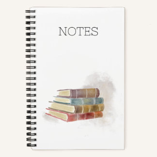 Watercolor Notebook | Stacked Books Design