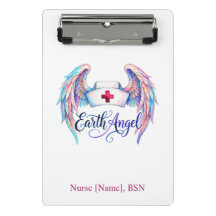 Watercolor Nurse Cap with Wings "Earth Angel"