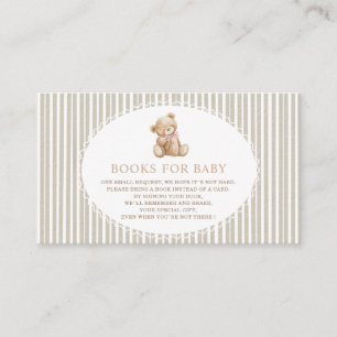 Watercolor Nursery beige toys baby shower books f Enclosure Card