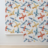 Watercolor nursery planes design